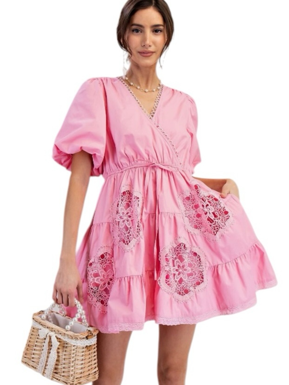 0430:  EASEL NWT DRESS CANDY PINK (H27)
